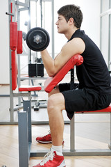 Fototapeta na wymiar man fitness workout