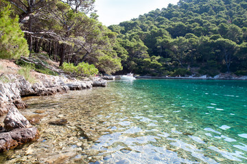 Naklejka premium Small lake in national park on Mljet Island