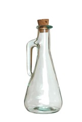transparent glass bottle