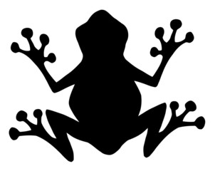 Naklejka premium Frog Black Silhouette