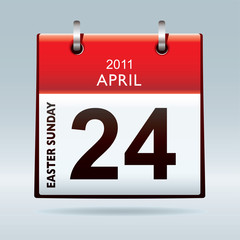 Fototapeta premium Easter Sunday calendar icon