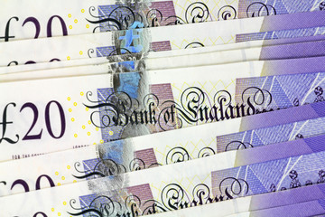 Fototapeta premium twenty pound notes