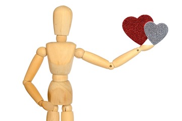 Manichino con cuori