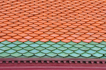 two color roof tiles pattern