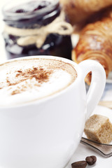 coffee, croissants and jam