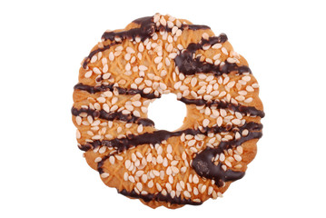 One cookies in chocolate glaze