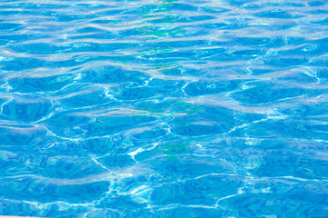 Fototapeta na wymiar blue clean water at the pool
