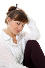 Fototapeta premium woman,isolated.