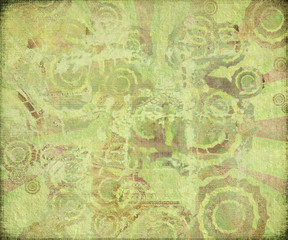 Oriental Dragon Abstract on Antique Background
