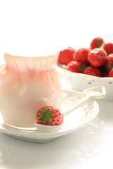 Strawberry and yogurt