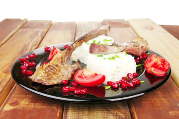 roast veal ribs with rice