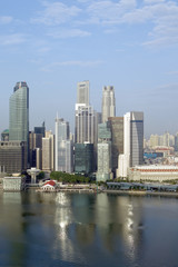 Fototapeta na wymiar Skyline of Singapore business district, Singapore