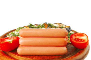 sausages on plate