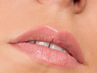 Closeup of beautiful woman face