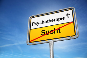 Psychotherapie Schild