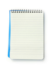 small notebook with blank lined pages