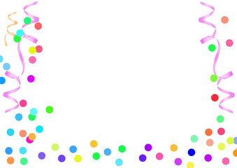 Luftschlangen und Konfetti