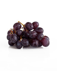 black grapes on white
