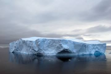 flat blue iceberg