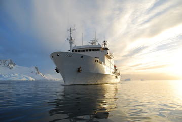 ship in the antarctic