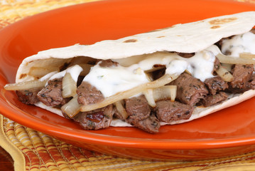 Beef Pita With Sauce