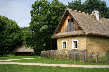 Fototapeta na wymiar the house in old Moravian village