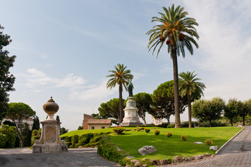 Fototapeta na wymiar View at the Vatican Gardens