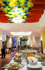 buffet dinner at restaurant