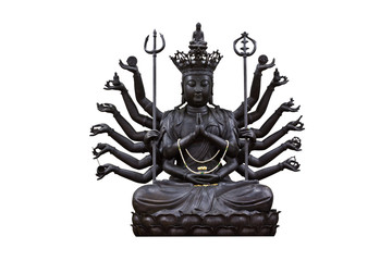 The images of Guanyin black on white background