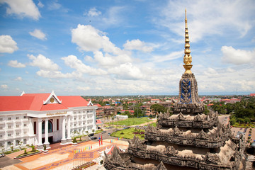 Vientiane, capital of Laos.