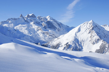 Winterlandschaft in den Alpen