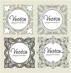 set vintage labels