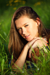 Fototapeta premium brew on grass