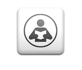 Boton cuadrado blanco lector