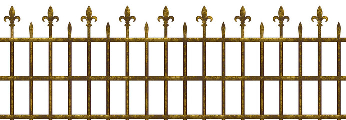 Gotic metal fence - seamless background
