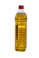 Olive oil bottle isolated