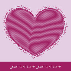 Valentine card with scribbled heart and place for your text