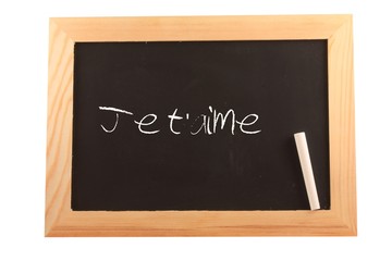 Fototapeta premium Je t'aime sur une ardois