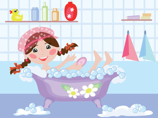 Girl in th bath CMYK