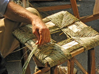 Italian artisan works stuffed the chair