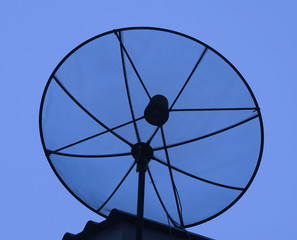 Satellite dish on the roof