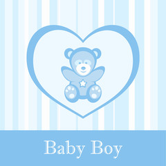 Baby Boy Teddy Card
