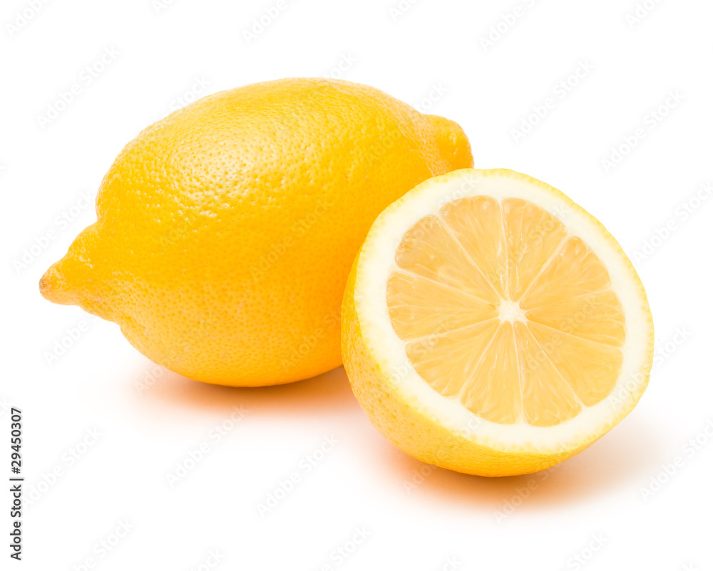 Poster lemon and its half