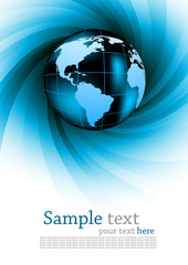 Abstract background with globe