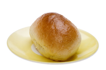 homemade patty on white