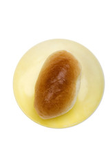 homemade patty on white macro