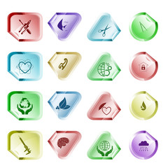 Vector set of stickers. 16 elements.