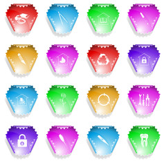 Vector set of stickers