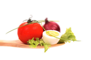 Salad on a spoon