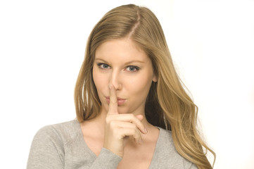 Naklejka premium Frau mit Finger